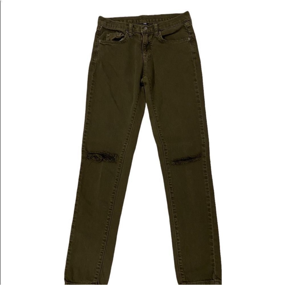 LF Carmar high waisted olive skinny jeans